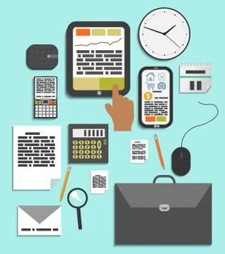 Business work elements イラスト素材