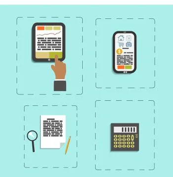 Business work elements Stock Illustration