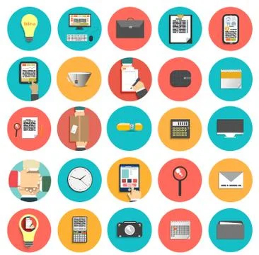 Business work elements Stock Illustration