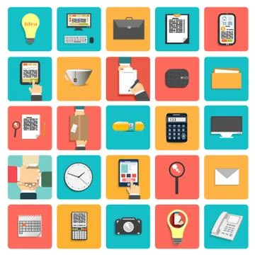 Business work elements 库存插图