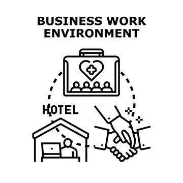 Business work environment concept creating team partnership Stock Illustration