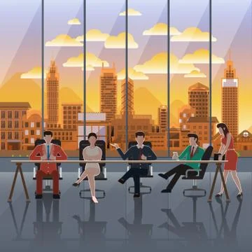 Business work place Stock Illustration