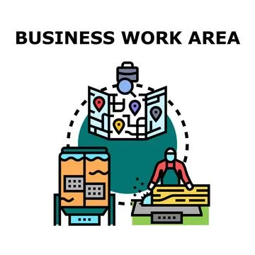 Business work process planning and manufacturing production Stock Illustration