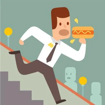 Business work time lag delay vector illusutration Stock Illustration