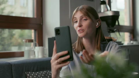Business worker sits at table of office workplace. Remote online work of busines Stock-Footage 199485357