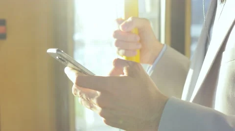 Business worker standing in the bus Stock Footage 67105031