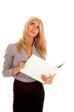 Business worker thinking Stock Photos