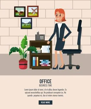 Business workers in office Illustrazione stock