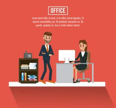 Business workers in office 스톡 일러스트