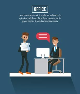 Business workers in office Illustrazione stock