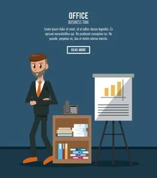 Business workers in office 스톡 일러스트