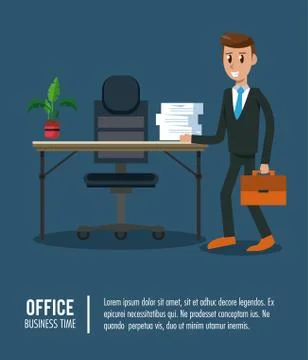Business workers in office Illustrazione stock