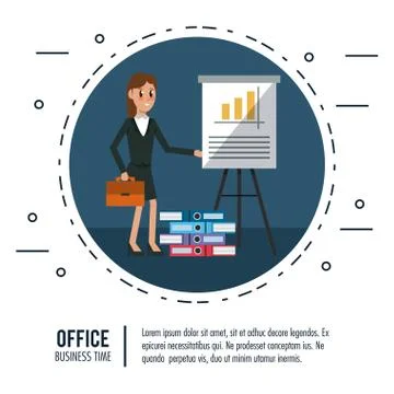 Business workers in office Stock Illustration