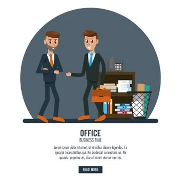 Business workers in office イラスト素材