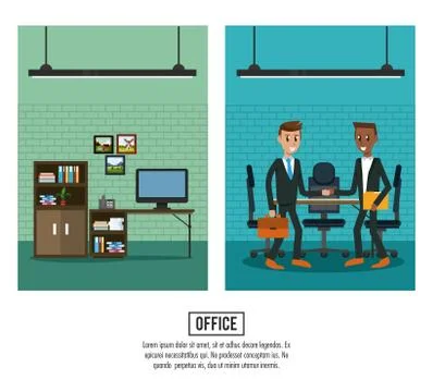 Business workers in office Illustrazione stock