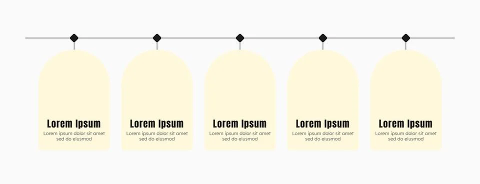 Business workflow digitization empty infographic template Ilustração Stock
