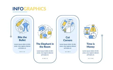 Business workflow management rectangle infographic vector 스톡 일러스트