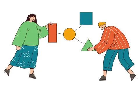 Business Workflow Optimization and Process Improvement Illustration Illustrazione stock