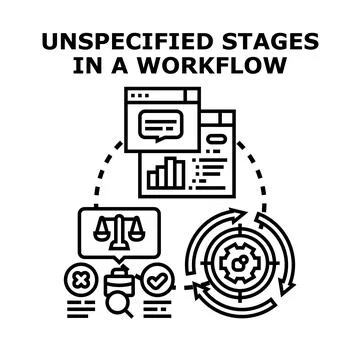 Business workflow process cycle flat concept Stock Illustration