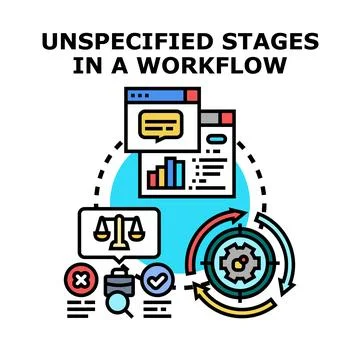 Business workflow process cycle flat concept 스톡 일러스트