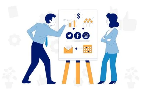 Business working with computer home office student Stock Illustration