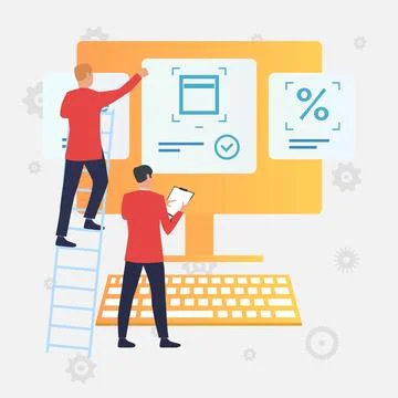 Business working with computer home office student Foto stock