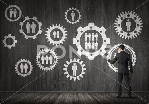 Business working mechanism Stock Photos