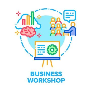 Business Workshop Meeting Vector Concept Color Stock Illustration
