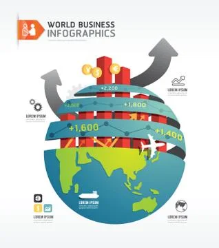 Business world infographic concept design template.vector Stock Illustration