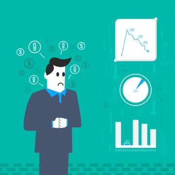 Business worry Stock Illustration