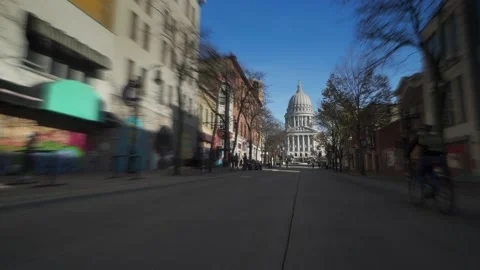 Businesses boarded up because of protests. Stock-Footage 157842754