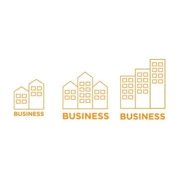 Businesses of different sizes Stock Illustration