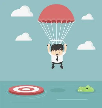 Businesses that focus on the wrong target at the wrong time Stock Illustration