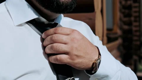 Businessman adjusting clothes close-up Stock Footage 238373366
