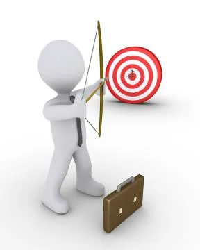 Businessman aiming at a target Stock Illustration