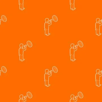 Businessman aiming at target pattern vector orange イラスト素材