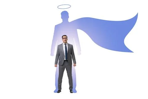 Businessman in the alter ego concept Fotos de archivo