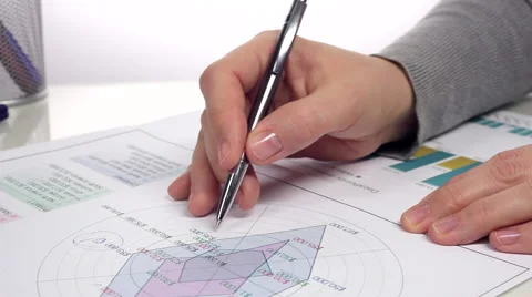 Businessman Analyzes Report Stock Footage 68333900