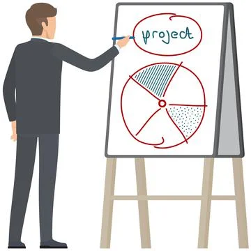 Businessman analyzing chart, doing data analysis. Business data researching Stock Illustration