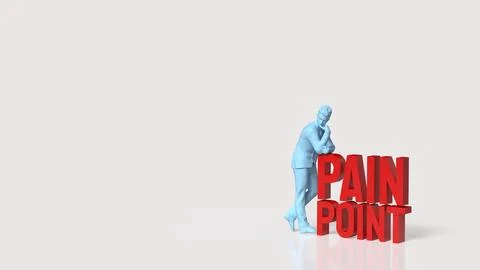 Businessman Analyzing Customer Pain Points 3d render. Stock Illustration