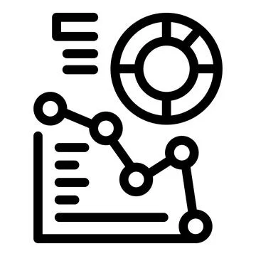 Businessman analyzing falling financial graph with pie chart icon Stock Illustration