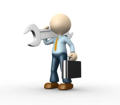 Businessman and builder Stock Illustration