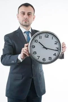 Businessman and business time Stockfoto's