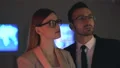 The businessman and a businesswoman discussing in the office 4k or 4k+ Resolution