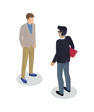 Businessman and Client Set Vector Illustration Illustrazione stock