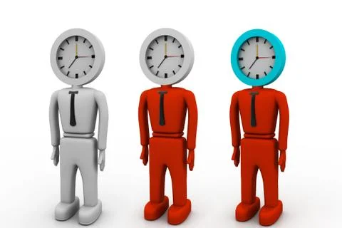 Businessman and clock Stock Illustration