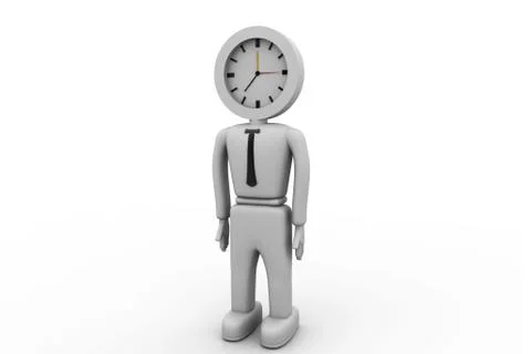 Businessman and clock Stock Illustration