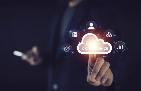 Businessman and cloud computing data science IOT technology of AI Artificia.. 写真素材