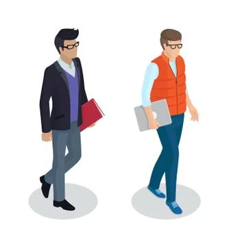 Businessman and Developer Set Vector Illustration イラスト素材