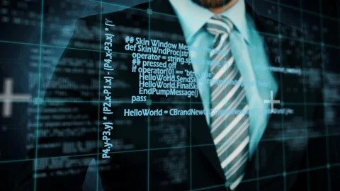 Businessman and digital globe Stock Footage 107705877